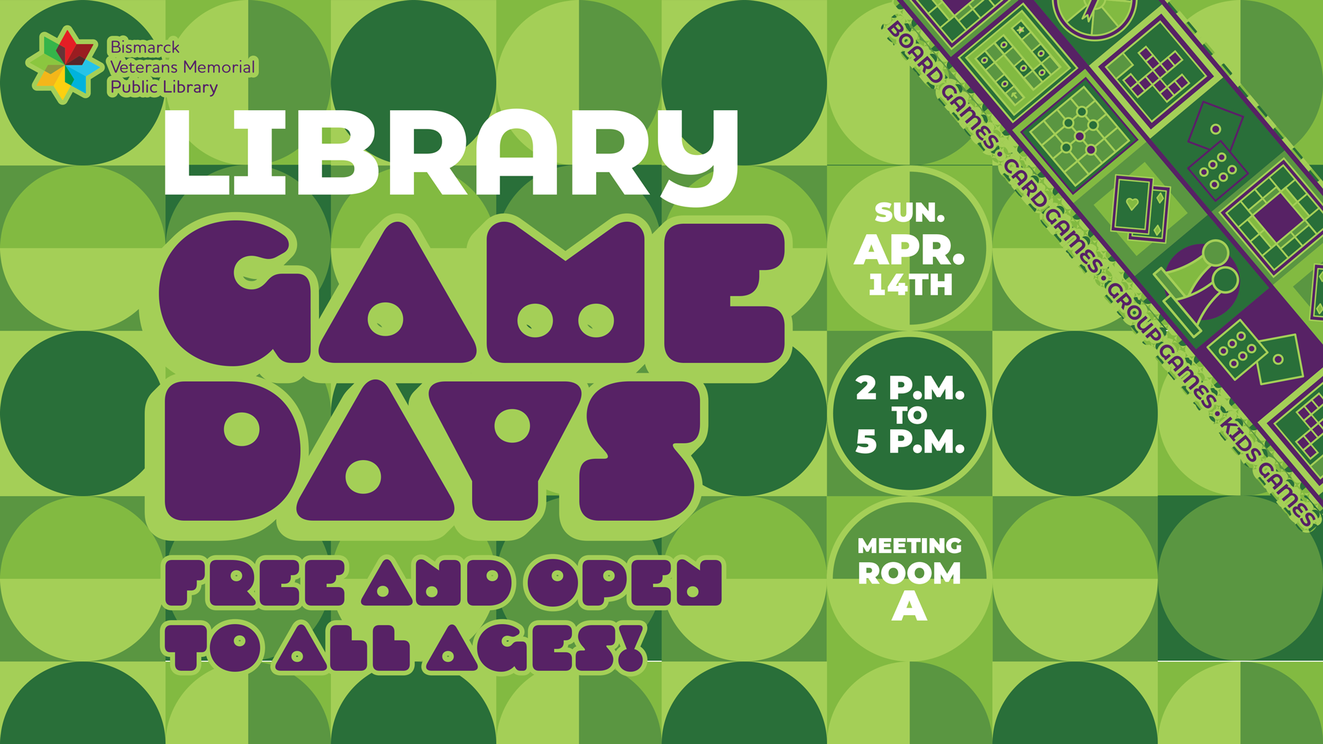 Library Game Days @ Bismarck Veterans Memorial Library