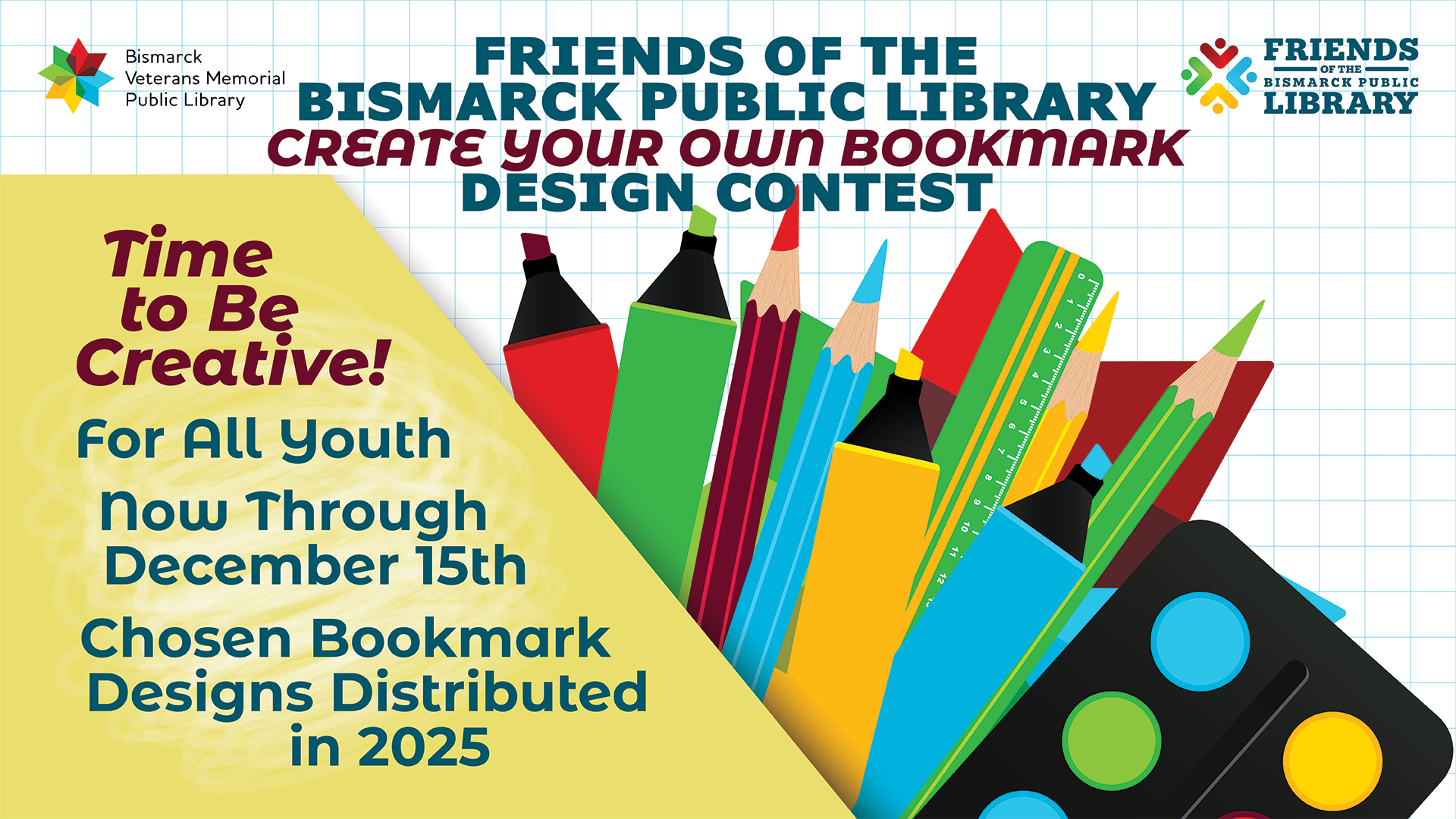 2025 Bookmark Design Contest at Bismarck Library @ Bismarck Veterans Memorial Library