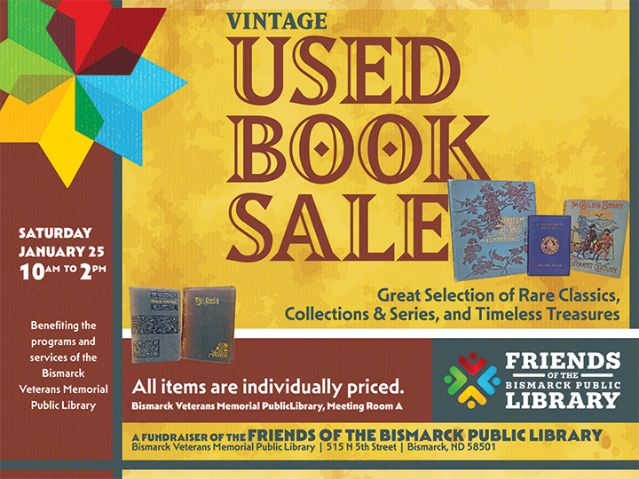 Vintage Used Book Sale @ Bismarck Veterans Memorial Library